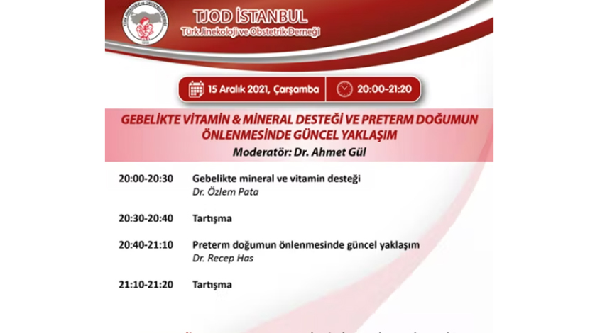 TJOD ISTANBUL Gebelikte Vitamin Mineral Desteği KAPAK